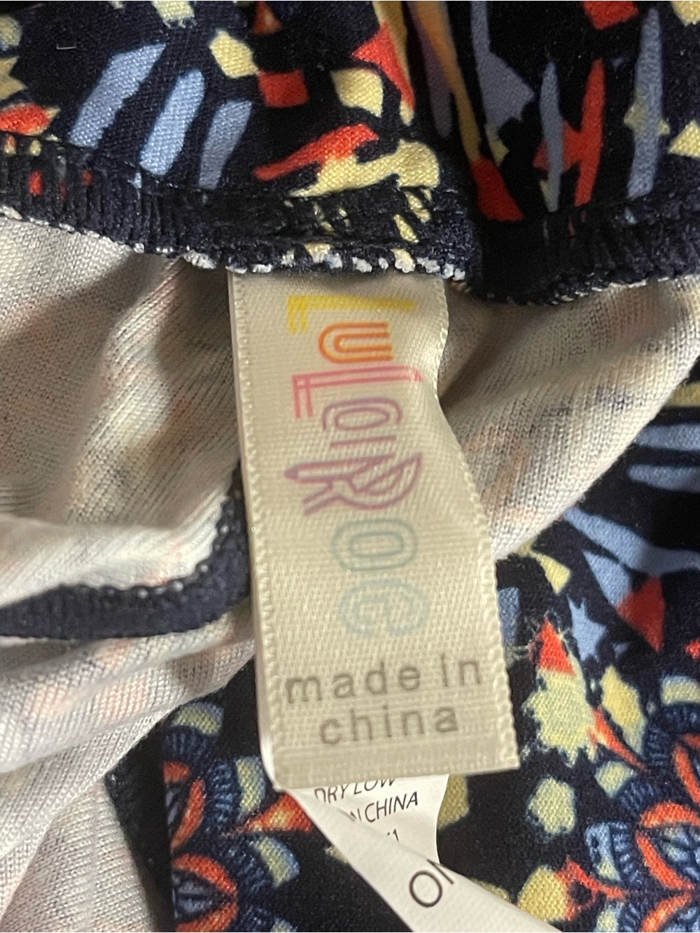 LuLaRoe New OS One Size Blue Geometric Leggings NWT - Picture 4 of 5